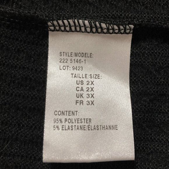 MR. MAX FASHIONS Plus size black scoop neck cableknit sleeveless top ~ 2X XXL 3X - Picture 11 of 13